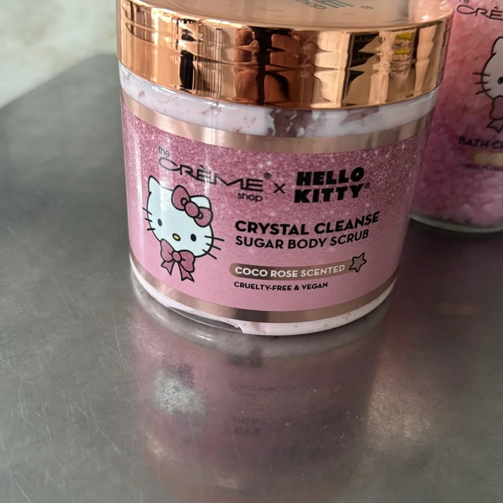 The Creme Shop X HELLO KITTY Sugar Body Scrub and Bath Crystals NWOT - Picture 2 of 11